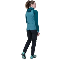 Mountain Equipment Fleece & Mid Layer-Womens Eclipse Hooded Jacket - Medieval Blue