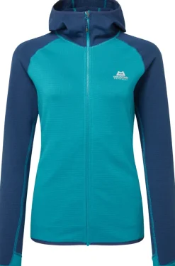 Mountain Equipment Fleece & Mid Layer-Womens Eclipse Hooded Jacket - Topaz-Medieval