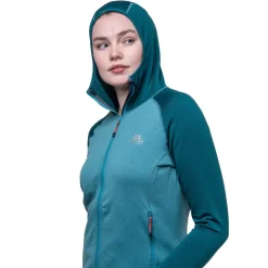 Mountain Equipment Fleece & Mid Layer-Womens Eclipse Hooded Jacket - Topaz-Medieval