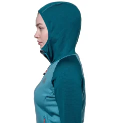 Mountain Equipment Fleece & Mid Layer-Womens Eclipse Hooded Jacket - Topaz-Medieval