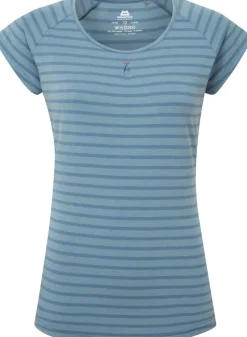 Mountain Equipment T-Shirts & Baselayers-Womens Equinox Tee - Bluefin Stripe