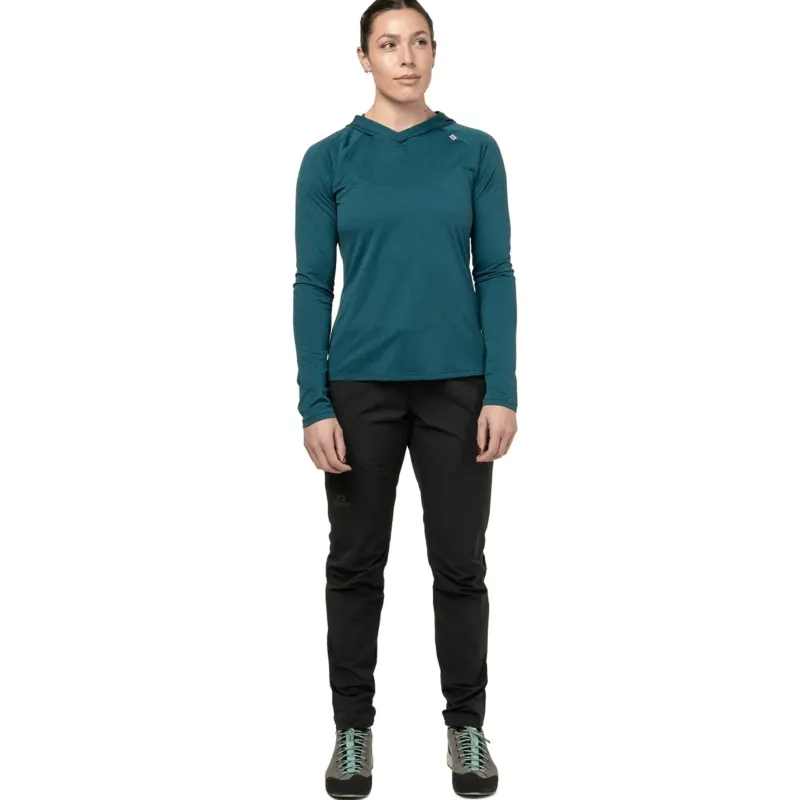 Mountain Equipment T-Shirts & Baselayers-Womens Glace Hooded Top - Aqua