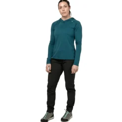 Mountain Equipment T-Shirts & Baselayers-Womens Glace Hooded Top - Majolica Blue