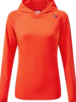 Mountain Equipment T-Shirts & Baselayers-Womens Glace Hooded Top - Mandarin Red