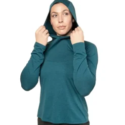 Mountain Equipment T-Shirts & Baselayers-Womens Glace Hooded Top - Raisin