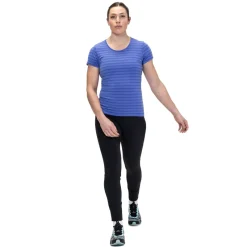 Mountain Equipment T-Shirts & Baselayers-Womens Groundup Stripe Tee - Vivid Stripe
