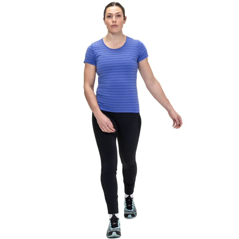 Mountain Equipment T-Shirts & Baselayers-Womens Groundup Stripe Tee - Vivid Stripe