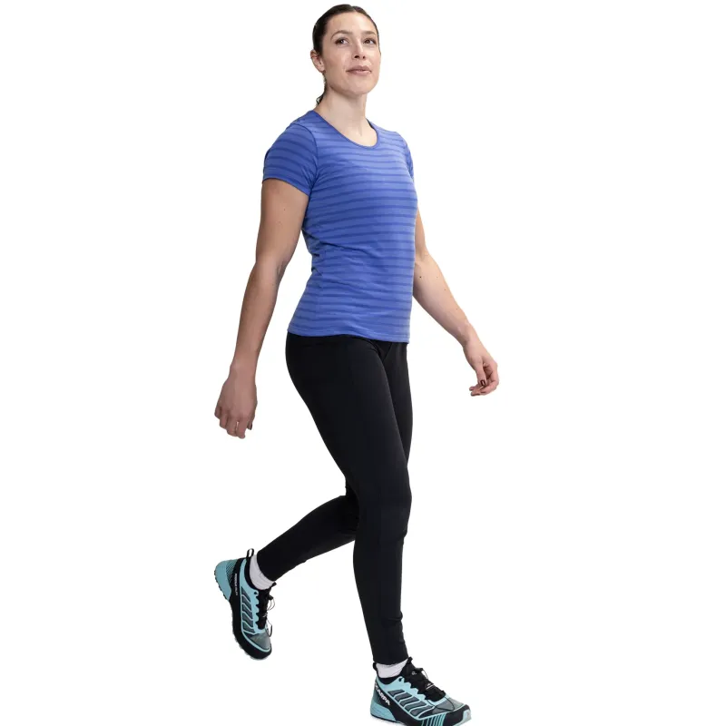 Mountain Equipment T-Shirts & Baselayers-Womens Groundup Stripe Tee - Vivid Stripe