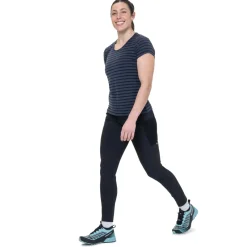 Mountain Equipment T-Shirts & Baselayers-Womens Groundup Stripe Tee - Bluefin Stripe
