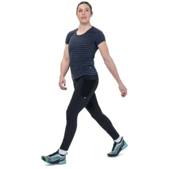 Mountain Equipment T-Shirts & Baselayers-Womens Groundup Stripe Tee - Bluefin Stripe