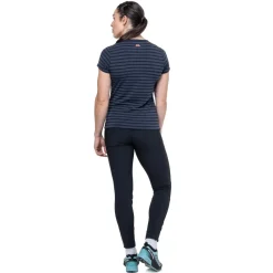 Mountain Equipment T-Shirts & Baselayers-Womens Groundup Stripe Tee - Bluefin Stripe