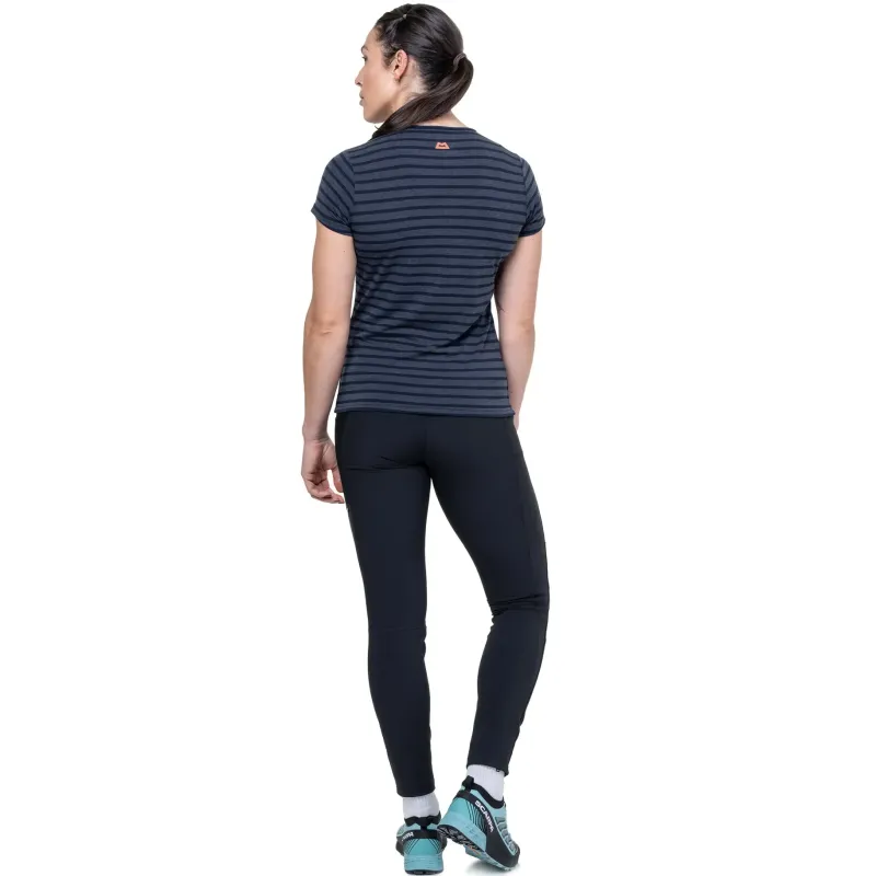 Mountain Equipment T-Shirts & Baselayers-Womens Groundup Stripe Tee - Bluefin Stripe