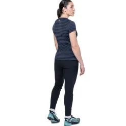 Mountain Equipment T-Shirts & Baselayers-Womens Groundup Stripe Tee - Bluefin Stripe