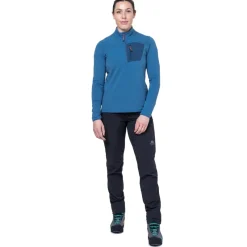 Mountain Equipment Fleece & Mid Layer-Womens Lumiko Zip T - Stellar-Majolica