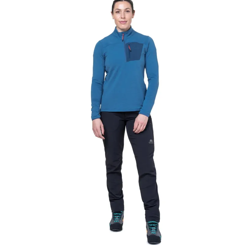 Mountain Equipment Fleece & Mid Layer-Womens Lumiko Zip T - Stellar-Majolica