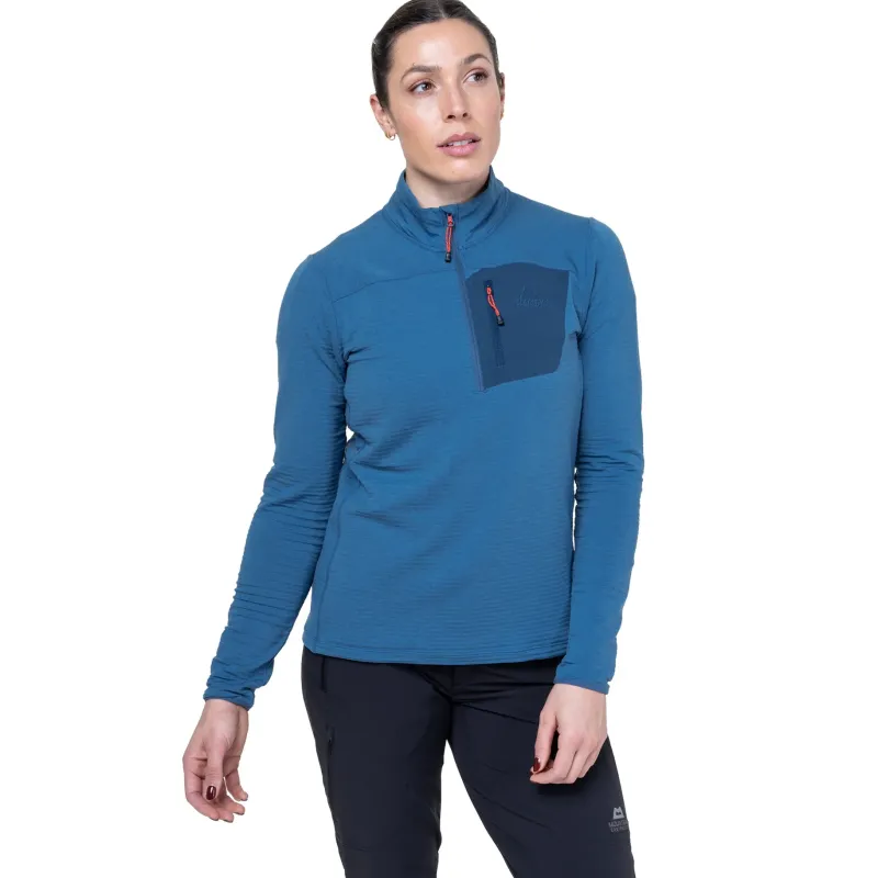 Mountain Equipment Fleece & Mid Layer-Womens Lumiko Zip T - Stellar-Majolica