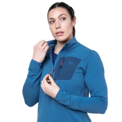 Mountain Equipment Fleece & Mid Layer-Womens Lumiko Zip T - Stellar-Majolica