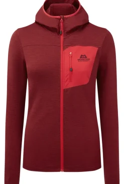 Mountain Equipment Fleece & Mid Layer-Womens Lumiko Hooded Jacket - Rhubarb-Capsicum