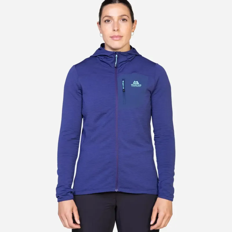 Mountain Equipment Fleece & Mid Layer-Womens Lumiko Hooded Jacket - Hibiscus-Tibetan