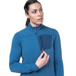 Mountain Equipment Fleece & Mid Layer-Womens Lumiko Zip T - Hibiscus-Tibetan