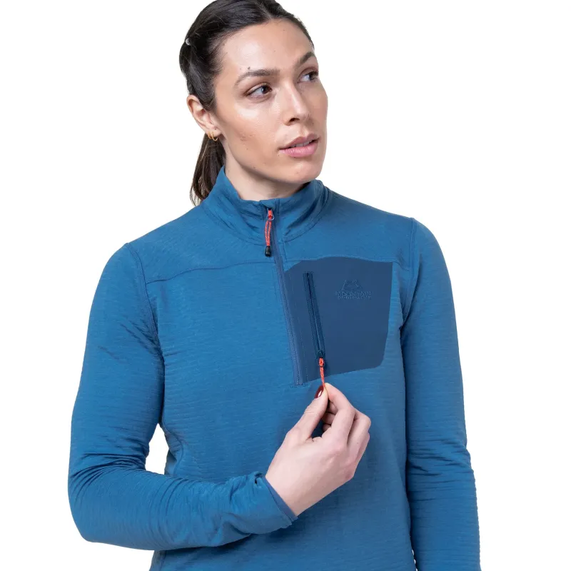 Mountain Equipment Fleece & Mid Layer-Womens Lumiko Zip T - Hibiscus-Tibetan