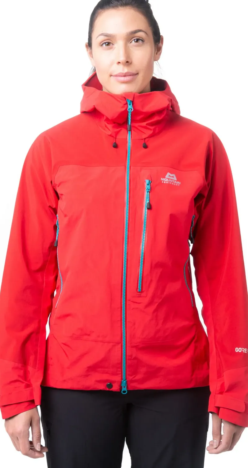 Mountain Equipment Waterproof Jackets-Womens Manaslu Jacket - Imperial Red-Crimson