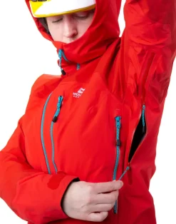 Mountain Equipment Waterproof Jackets-Womens Manaslu Jacket - Imperial Red-Crimson