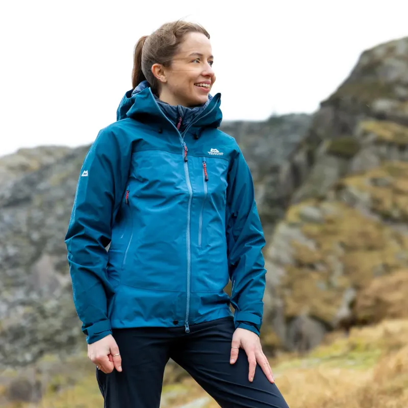 Mountain Equipment Waterproof Jackets-Womens Makalu Jacket - Stellar-Majolica