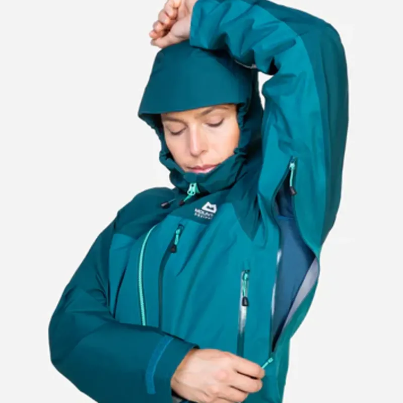 Mountain Equipment Waterproof Jackets-Womens Makalu Jacket - Majolica-Capsicum