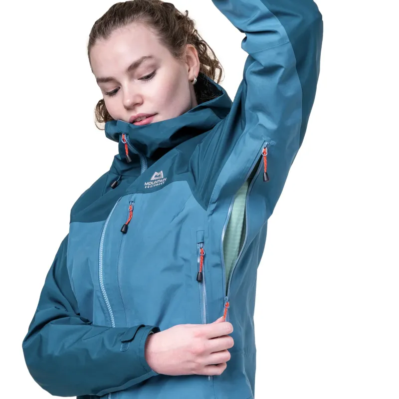 Mountain Equipment Waterproof Jackets-Womens Makalu Jacket - Spruce-Deep Teal