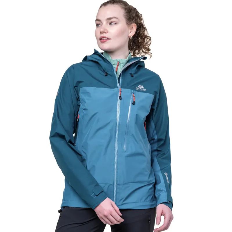 Mountain Equipment Waterproof Jackets-Womens Makalu Jacket - Topaz-Majolica