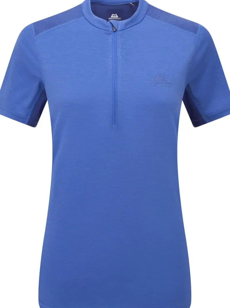 Mountain Equipment T-Shirts & Baselayers-Womens Nava SS Zip T - Vivid-Clematis