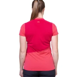 Mountain Equipment T-Shirts & Baselayers-Womens Nava SS Zip T - Hibiscus-Capsicum