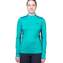 Mountain Equipment T-Shirts & Baselayers-Womens Nava LS Zip T - Vivid-Clematis
