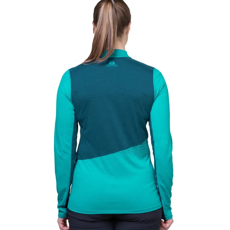 Mountain Equipment T-Shirts & Baselayers-Womens Nava LS Zip T - Vivid-Clematis