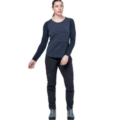 Mountain Equipment T-Shirts & Baselayers-Womens Redline LS Tee - Cosmos Stripe-Cosmos