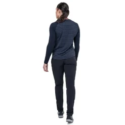 Mountain Equipment T-Shirts & Baselayers-Womens Redline LS Tee - Cosmos Stripe-Cosmos