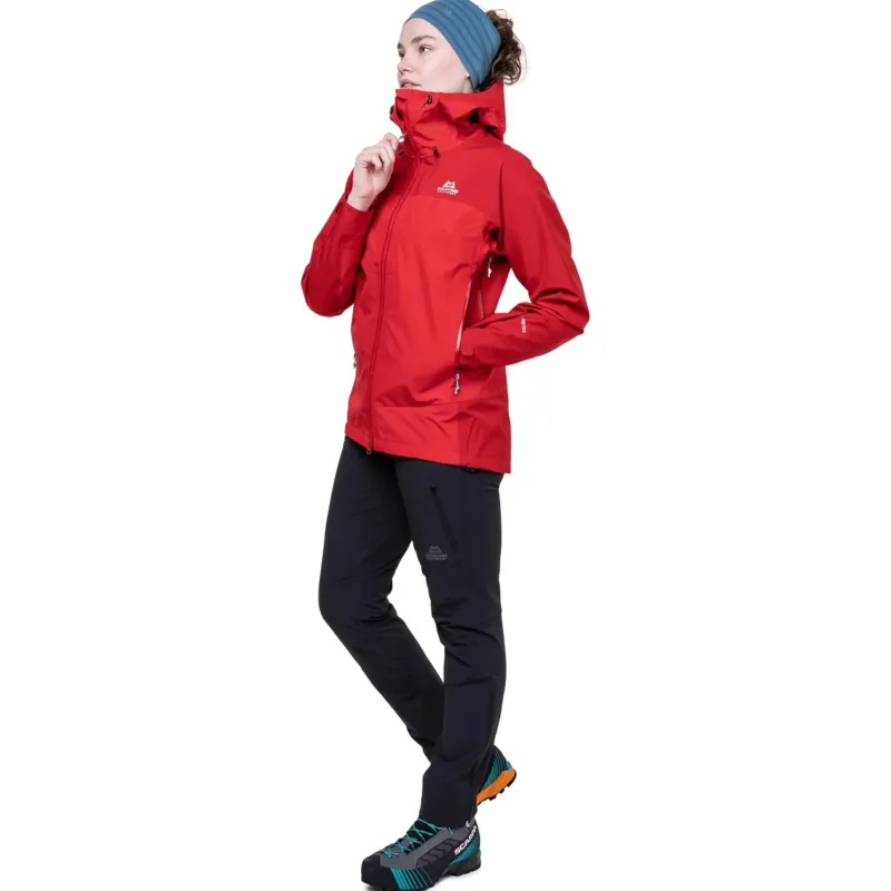 Mountain Equipment Waterproof Jackets-Womens Saltoro Jacket - Imperial Red-Crimson