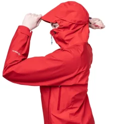 Mountain Equipment Waterproof Jackets-Womens Saltoro Jacket - Imperial Red-Crimson