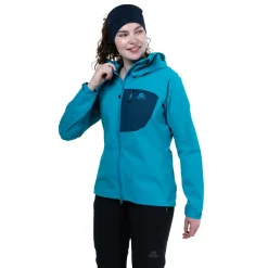 Mountain Equipment Softshell Jackets-Womens Squall Hooded Jacket - Topaz-Majolica