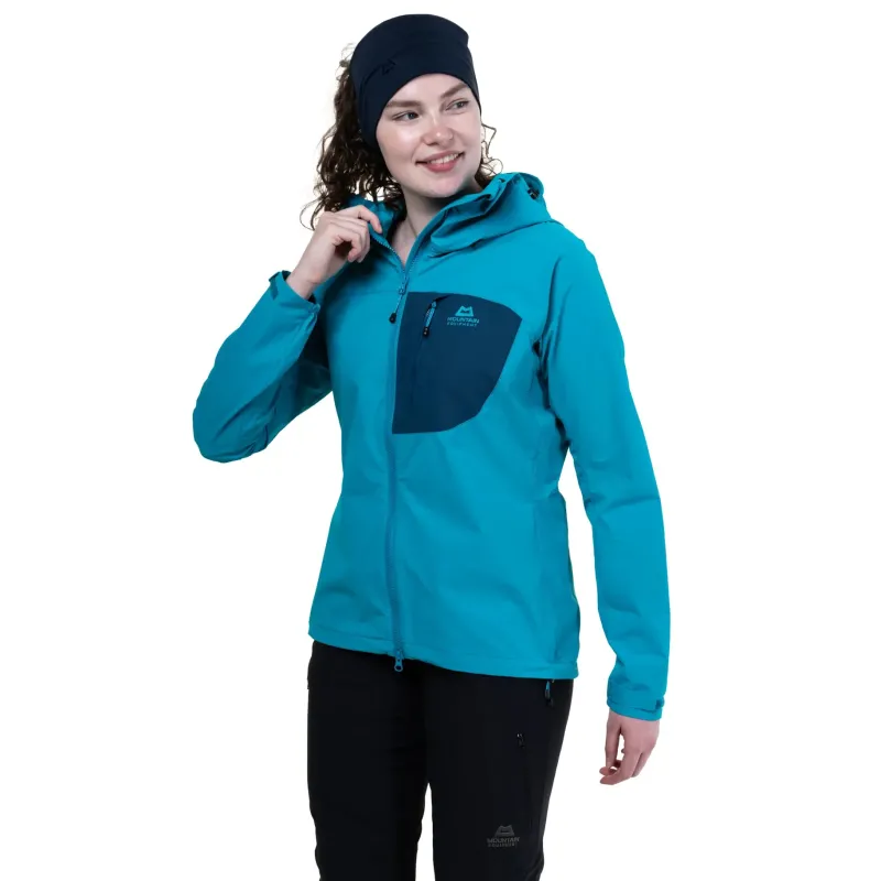 Mountain Equipment Softshell Jackets-Womens Squall Hooded Jacket - Chili Red-Merlot