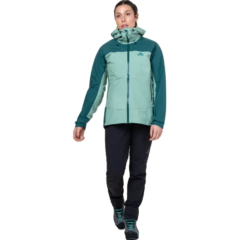 Mountain Equipment Waterproof Jackets-Womens Tacul Jacket - Lichen-DeepTeal