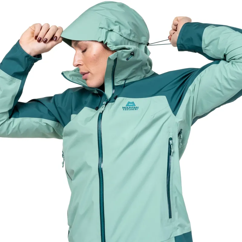 Mountain Equipment Waterproof Jackets-Womens Tacul Jacket - Lichen-DeepTeal