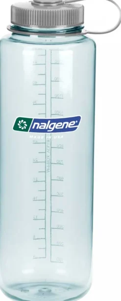 Nalgene Water Bottles-Tritan Sustain Wide Mouth Silo Bottle - 1.5L - Seafoam