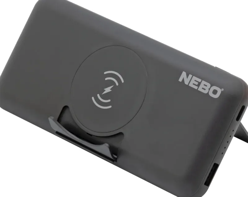 Nebo Power Banks And Solar Chargers-10K Powerbank with Kickstand and Wireless charger