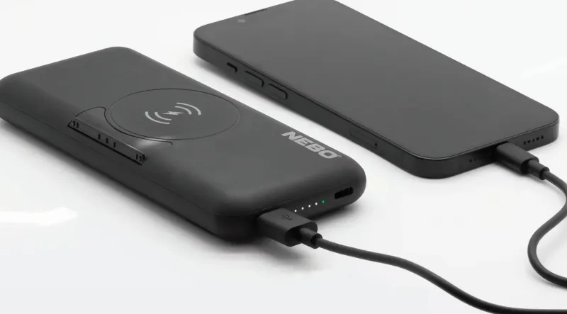 Nebo Power Banks And Solar Chargers-10K Powerbank with Kickstand and Wireless charger