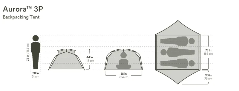 Nemo Backpacking & Lightweight Tents-Aurora Ridge 3P Tent and Footprint