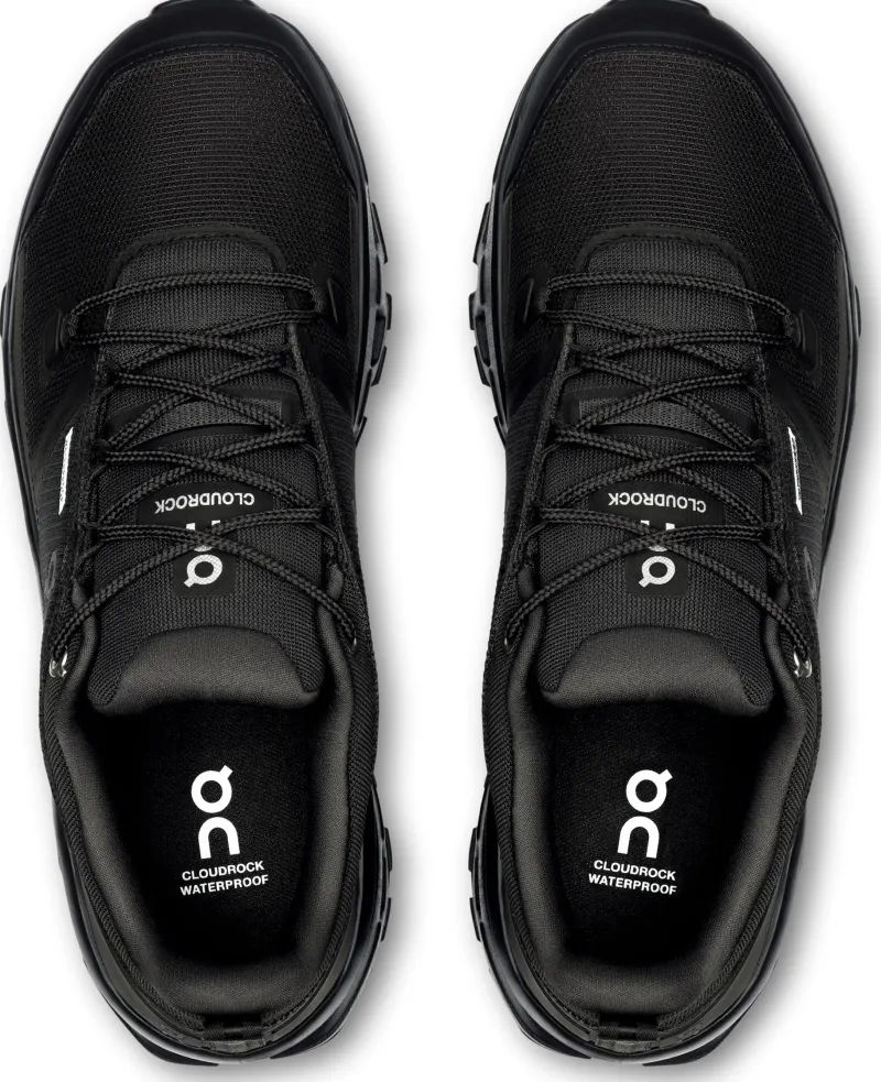 On Hiking Shoes & Boots|Walking Shoes-Mens Cloudrock Low Waterproof Shoes - Black-Black