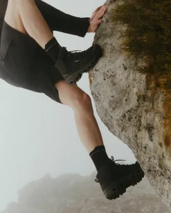 On Hiking Shoes & Boots|Walking Shoes-Mens Cloudrock Mid Waterproof Shoes - Black-Black