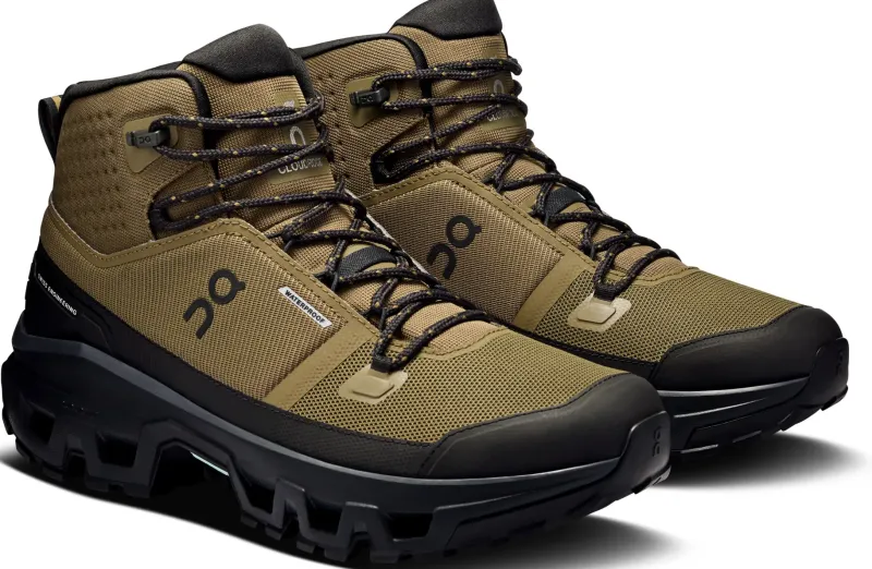On Hiking Shoes & Boots|Walking Shoes-Mens Cloudrock Mid Waterproof Shoes - Hunter-Black